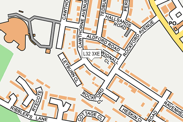 L32 3XE map - OS OpenMap – Local (Ordnance Survey)