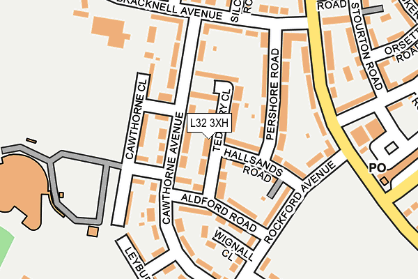 L32 3XH map - OS OpenMap – Local (Ordnance Survey)