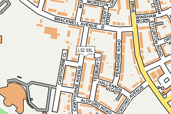 L32 3XL map - OS OpenMap – Local (Ordnance Survey)