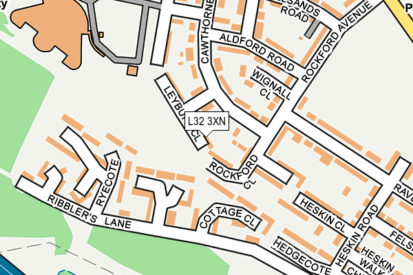 L32 3XN map - OS OpenMap – Local (Ordnance Survey)