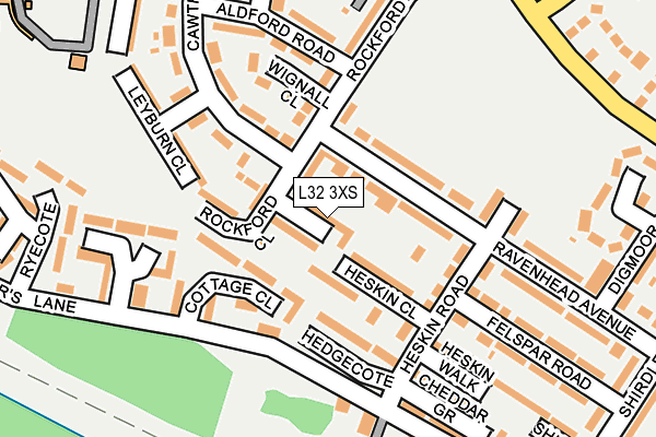 L32 3XS map - OS OpenMap – Local (Ordnance Survey)