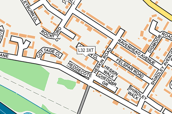 L32 3XT map - OS OpenMap – Local (Ordnance Survey)