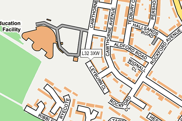 L32 3XW map - OS OpenMap – Local (Ordnance Survey)