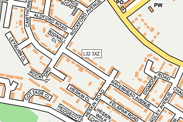 L32 3XZ map - OS OpenMap – Local (Ordnance Survey)