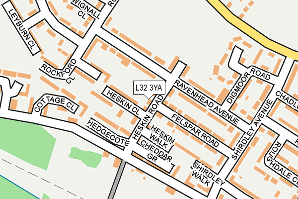 L32 3YA map - OS OpenMap – Local (Ordnance Survey)