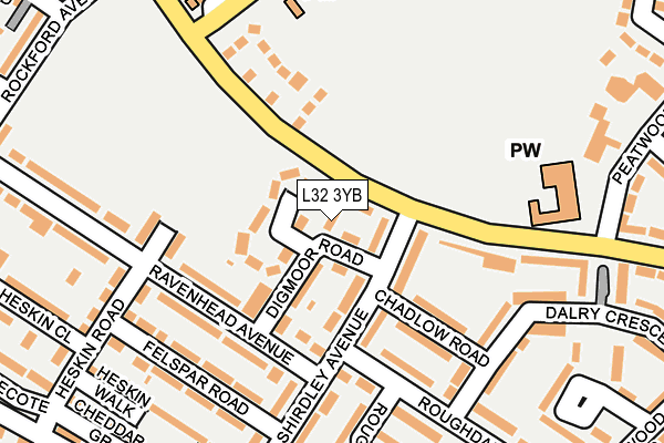 L32 3YB map - OS OpenMap – Local (Ordnance Survey)