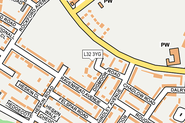 L32 3YG map - OS OpenMap – Local (Ordnance Survey)