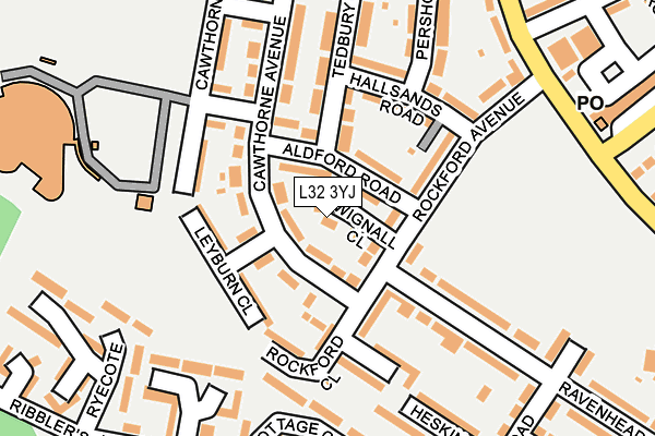 L32 3YJ map - OS OpenMap – Local (Ordnance Survey)