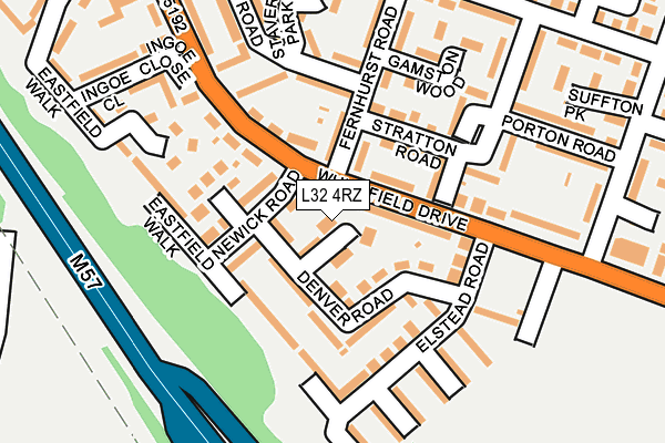 L32 4RZ map - OS OpenMap – Local (Ordnance Survey)
