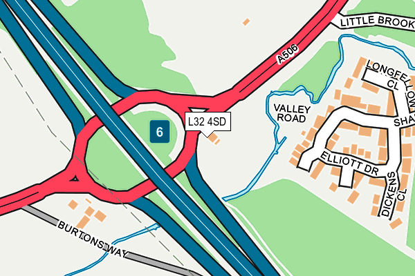 L32 4SD map - OS OpenMap – Local (Ordnance Survey)