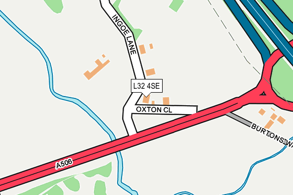 L32 4SE map - OS OpenMap – Local (Ordnance Survey)