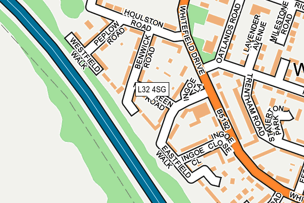 L32 4SG map - OS OpenMap – Local (Ordnance Survey)