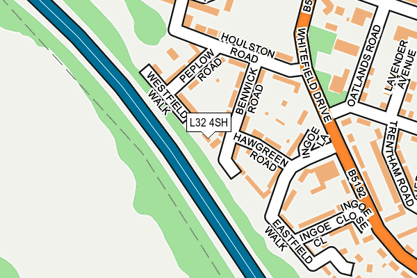 L32 4SH map - OS OpenMap – Local (Ordnance Survey)