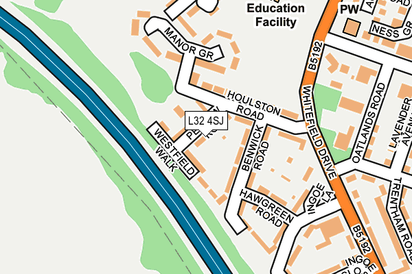 L32 4SJ map - OS OpenMap – Local (Ordnance Survey)