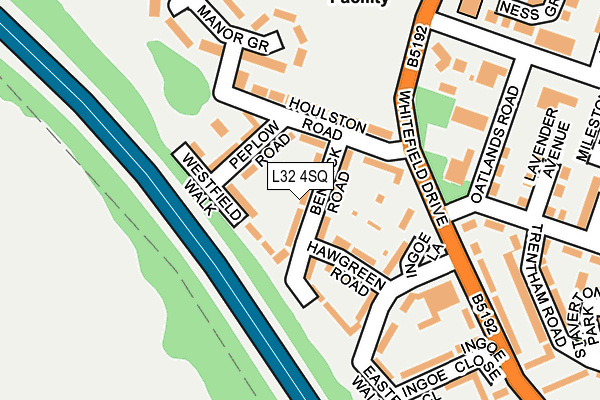 L32 4SQ map - OS OpenMap – Local (Ordnance Survey)