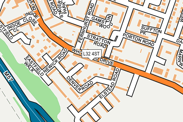 L32 4ST map - OS OpenMap – Local (Ordnance Survey)