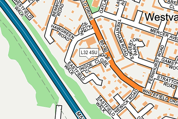 L32 4SU map - OS OpenMap – Local (Ordnance Survey)