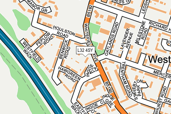 L32 4SY map - OS OpenMap – Local (Ordnance Survey)