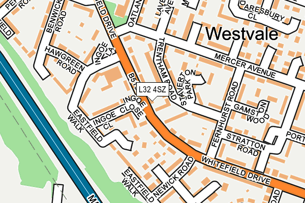 L32 4SZ map - OS OpenMap – Local (Ordnance Survey)