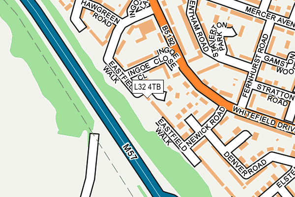 L32 4TB map - OS OpenMap – Local (Ordnance Survey)