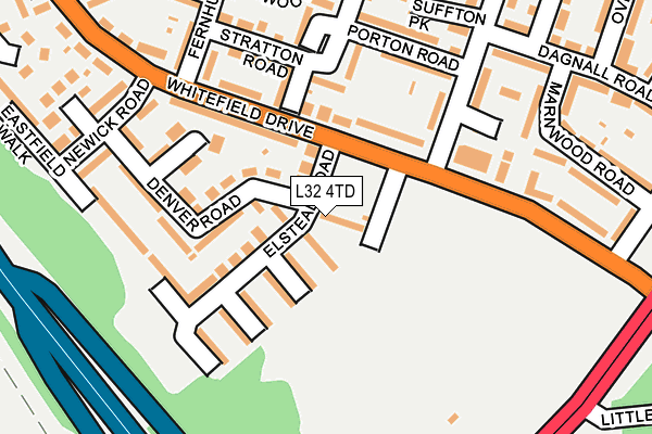 L32 4TD map - OS OpenMap – Local (Ordnance Survey)