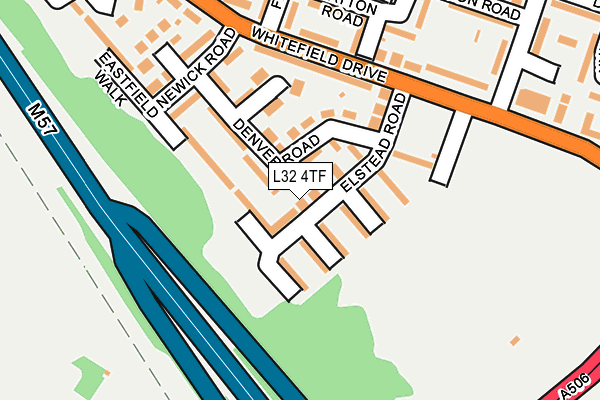 L32 4TF map - OS OpenMap – Local (Ordnance Survey)