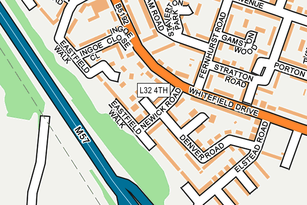 L32 4TH map - OS OpenMap – Local (Ordnance Survey)