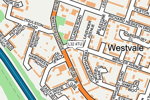 L32 4TU map - OS OpenMap – Local (Ordnance Survey)