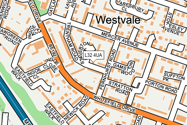 L32 4UA map - OS OpenMap – Local (Ordnance Survey)