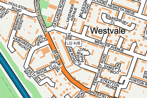 L32 4UB map - OS OpenMap – Local (Ordnance Survey)