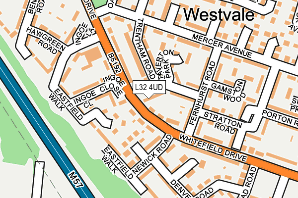 L32 4UD map - OS OpenMap – Local (Ordnance Survey)