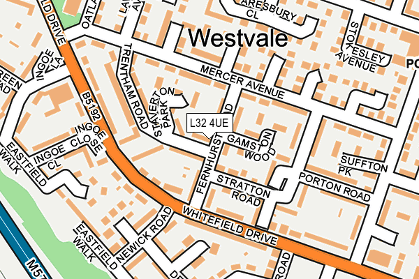 L32 4UE map - OS OpenMap – Local (Ordnance Survey)