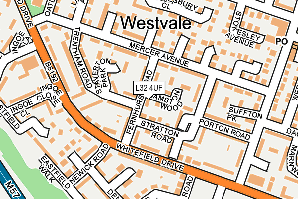 L32 4UF map - OS OpenMap – Local (Ordnance Survey)