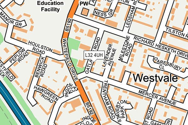 L32 4UH map - OS OpenMap – Local (Ordnance Survey)