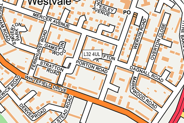 L32 4UL map - OS OpenMap – Local (Ordnance Survey)