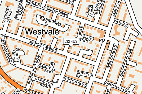 L32 4US map - OS OpenMap – Local (Ordnance Survey)