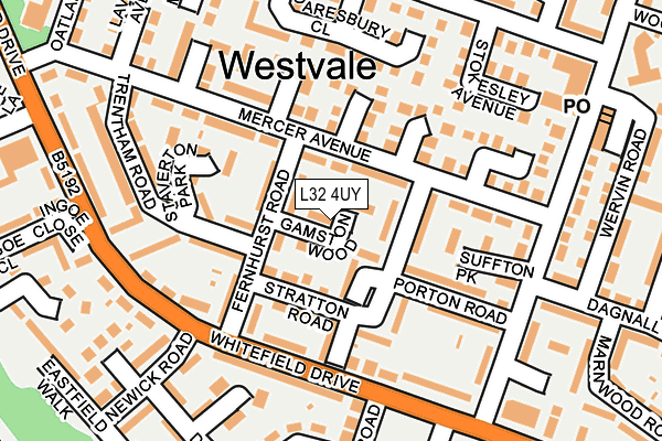 L32 4UY map - OS OpenMap – Local (Ordnance Survey)