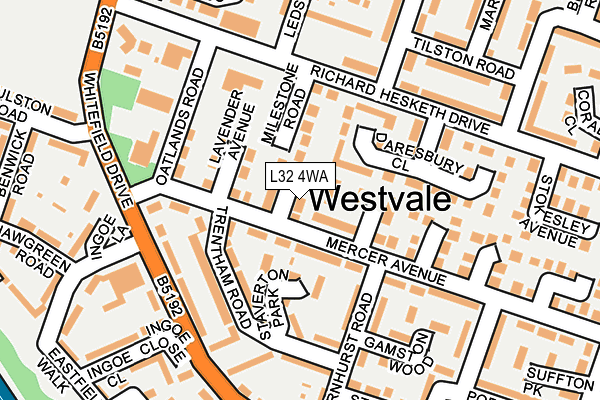 L32 4WA map - OS OpenMap – Local (Ordnance Survey)