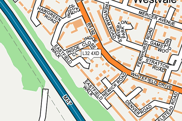 L32 4XD map - OS OpenMap – Local (Ordnance Survey)