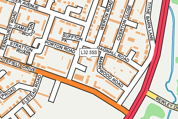 L32 5SS map - OS OpenMap – Local (Ordnance Survey)