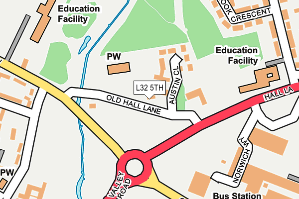 L32 5TH map - OS OpenMap – Local (Ordnance Survey)