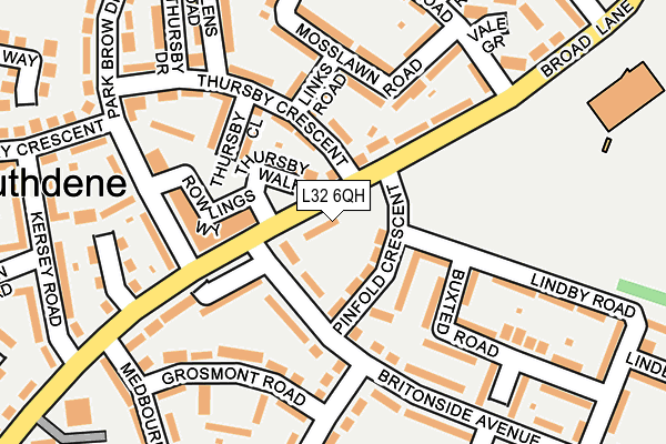 L32 6QH map - OS OpenMap – Local (Ordnance Survey)