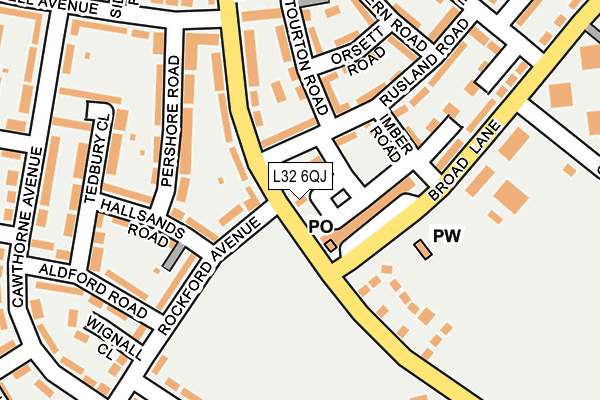 L32 6QJ map - OS OpenMap – Local (Ordnance Survey)