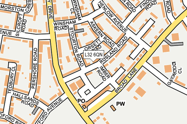 L32 6QN map - OS OpenMap – Local (Ordnance Survey)