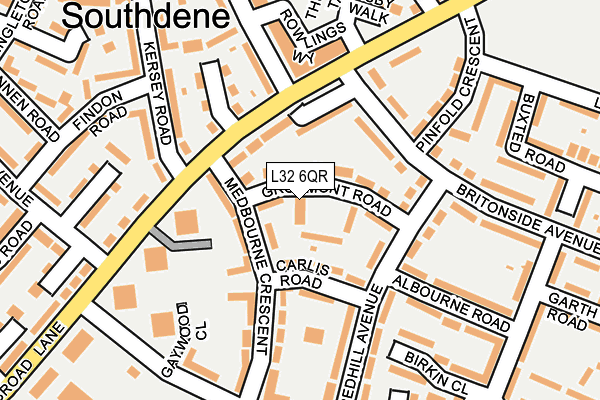 L32 6QR map - OS OpenMap – Local (Ordnance Survey)