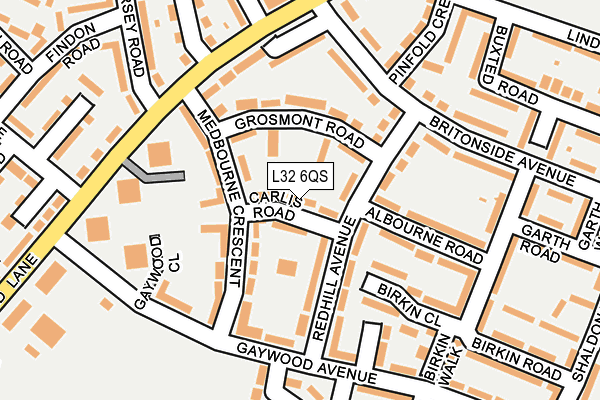 L32 6QS map - OS OpenMap – Local (Ordnance Survey)