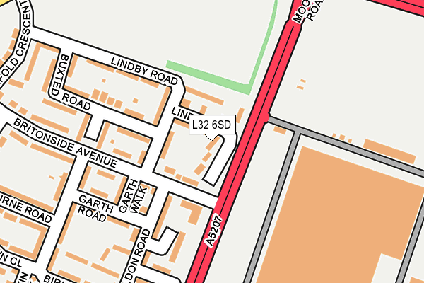 L32 6SD map - OS OpenMap – Local (Ordnance Survey)