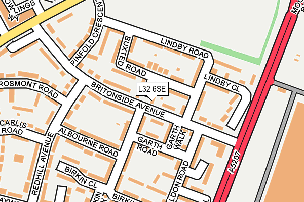 L32 6SE map - OS OpenMap – Local (Ordnance Survey)