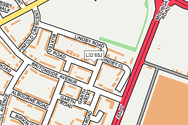 L32 6SJ map - OS OpenMap – Local (Ordnance Survey)