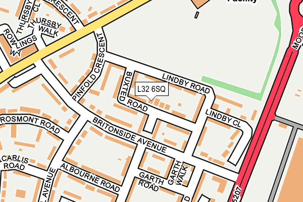 L32 6SQ map - OS OpenMap – Local (Ordnance Survey)